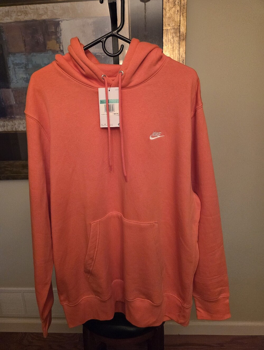 Nike Sportswear Club Fleece Hoodie Magic Ember Orange Men’s XL NWT